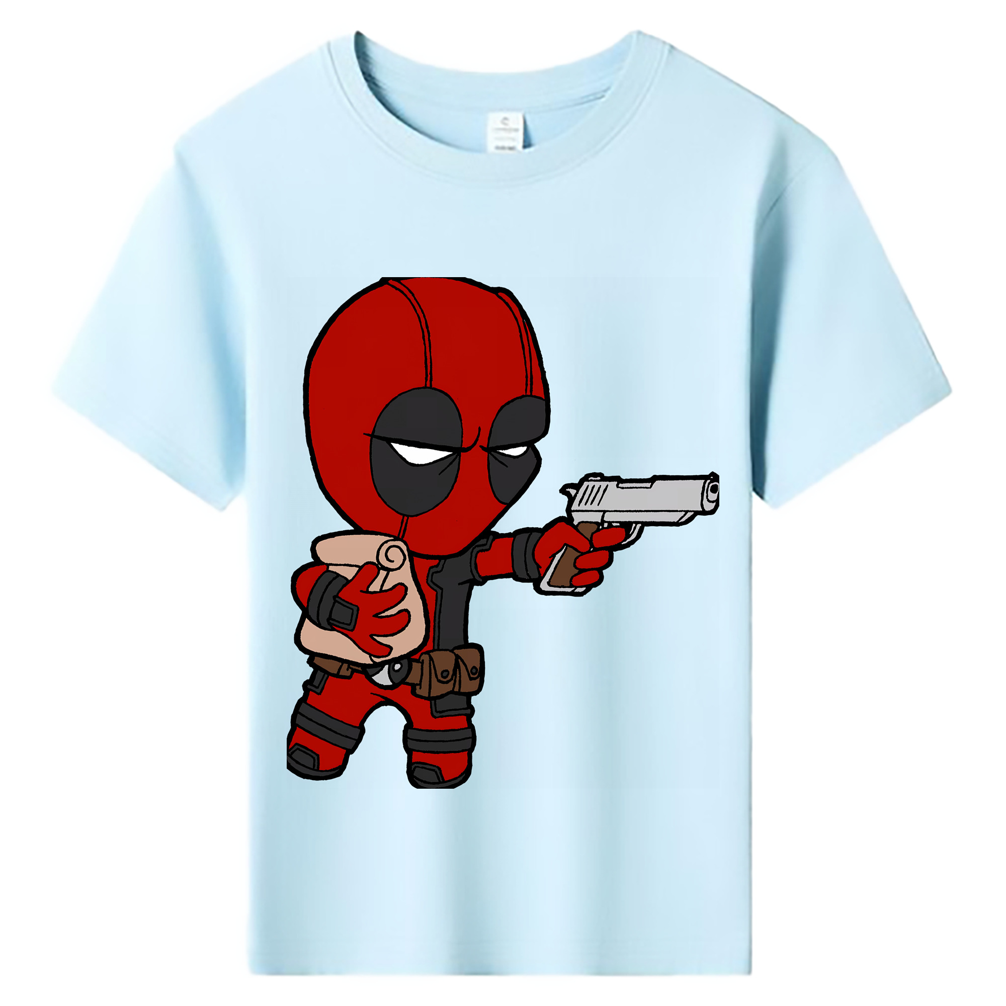 （画像用） Deadpool デッドプール 綿100％キッズTシャツ（フロントプリント）